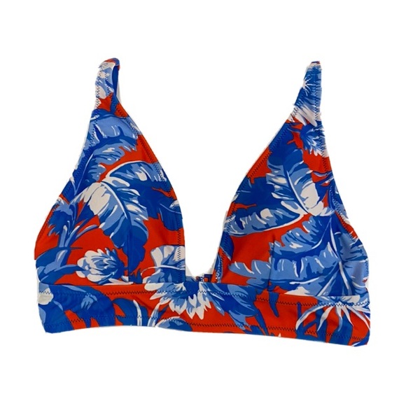 J. Crew Floral Tropical Print Bikini Top - Picture 1 of 6